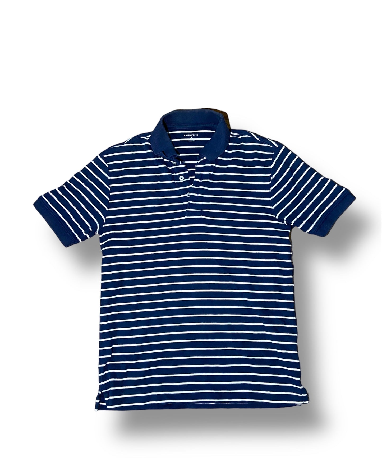 Lands’ End Striped Polo Shirt